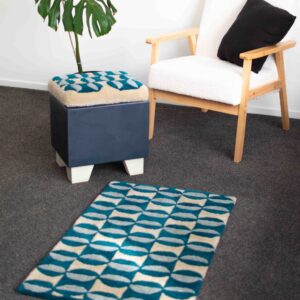 SET Combo - Blue Orbit (ottoman+rug)
